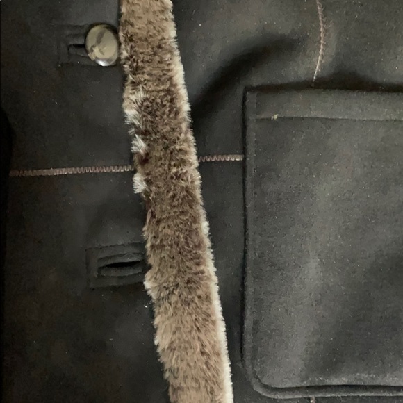 GALLERY Faux Shearling Fur Suede Warm Winter Car Coat Jacket - Picture 4 of 7